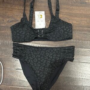 TiniBikini Black Leopard Bikini Set
